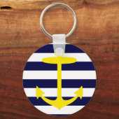 黄色のいかりシルエット キーホルダー (正面)