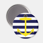 黄色のいかりシルエット マグネット (正面/裏面)