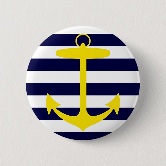 黄色のいかりシルエット 缶バッジ (正面)