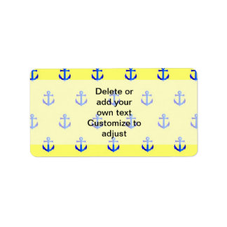 黄色のいかりパターン ラベル