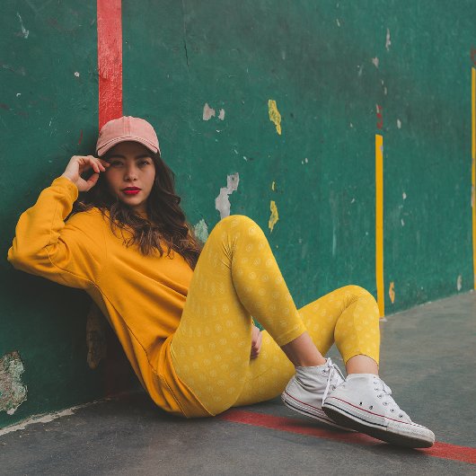 黄色のいかり カプリレギンス