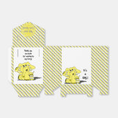 黄色のおもしろい山形の象間抜け象のパーティー愛用ボックス フェイバーボックス (折り畳みなし)