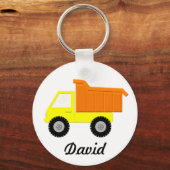 黄色のおもちゃトラック キーホルダー (裏面)