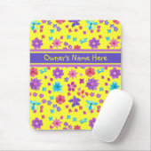 黄色のかわいらしカスタマイズ可能な花 – パワーマウスパッド マウスパッド (マウス)