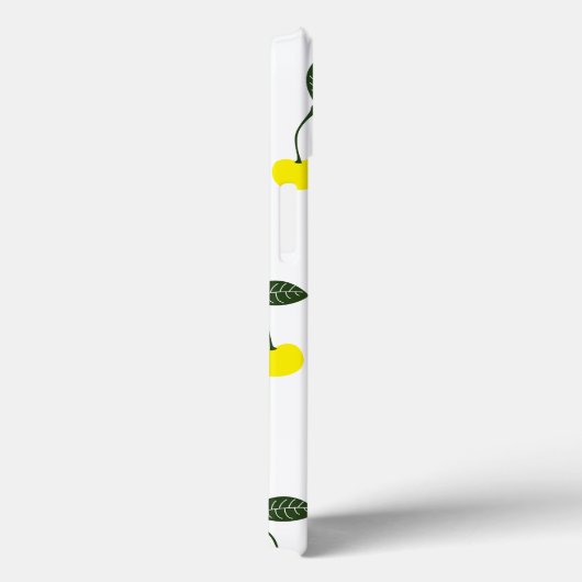 黄色のさくらんぼパターパーソナライズされたンiPadケース Case-Mate iPhoneケース (裏面 / 右)