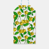 黄色のさくらんぼ ギフトタグ (裏面)