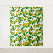 黄色のさくらんぼ タペストリー (正面)