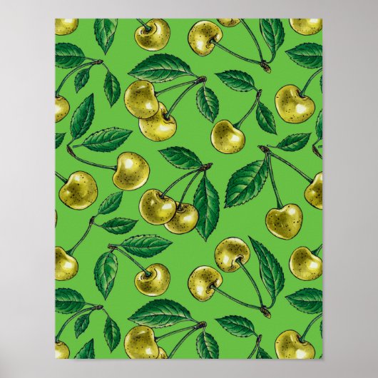 黄色のさくらんぼ ポスター (正面)