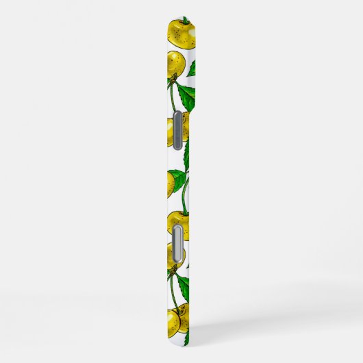 黄色のさくらんぼ iPhoneケース (右側面)