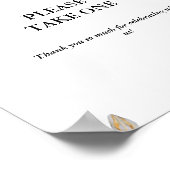 黄色ののまわりにの赤ちゃんシャワーお気に入りサイン ポスター (角)