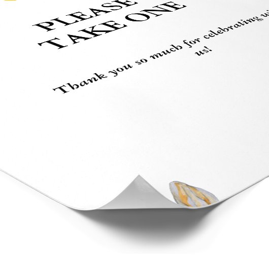 黄色ののまわりにの赤ちゃんシャワーお気に入りサイン ポスター (角)