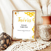 黄色ののまわりにの赤ちゃんシャワーお気に入りサイン ポスター