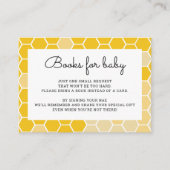 黄色ののまわりに赤ちゃんシャワーブックリクエストカード エンクロージャーカード (正面)