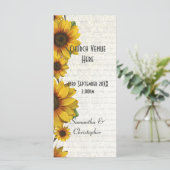 黄色のひなエレガントま花教会の結婚式 プログラム (スタンド正面)