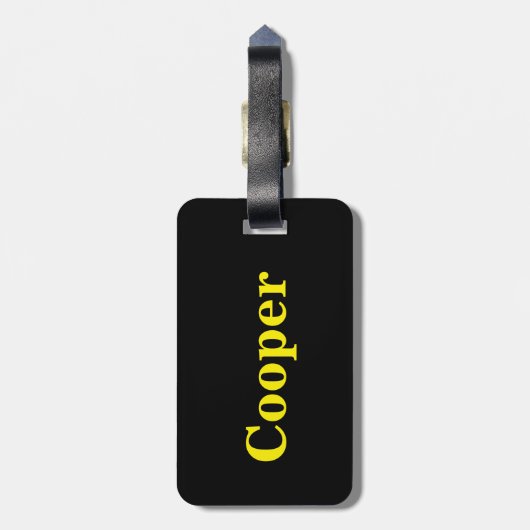 黄色のひなエレガントま ラゲッジタグ (裏面縦)