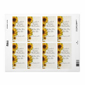 黄色のひなエレガントわり国のフローラ ラベル (フルシート)