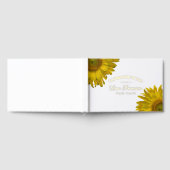 黄色のひまわりお祝いの生活 ゲストブック (全面)