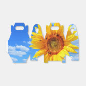 黄色のひまわりとミツバチが青い空に浮かぶ箱 フェイバーボックス (折り畳みなし)