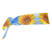 黄色のひまわりとミツバチのタイヘッドバンド タイヘッドバンド (回転270)