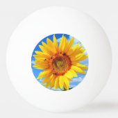 黄色のひまわりとミツバチのピンポンボール 卓球ボール (裏面)