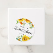 黄色のひまわりと海ブドウのブライダルシャワータグ フェイバータグ (インサイチュ)