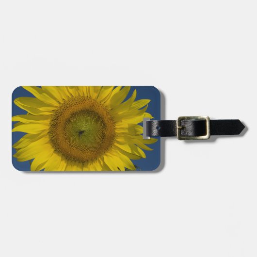 黄色のひまわりと青空 ラゲッジタグ (正面横)