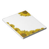 黄色のひまわりエッジ ノートパッド (アングル)