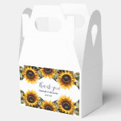 黄色のひまわりエレガントな結婚式 フェイバーボックス (オープン)