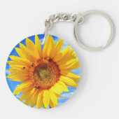 黄色のひまわりキーチェーン キーホルダー (裏面)