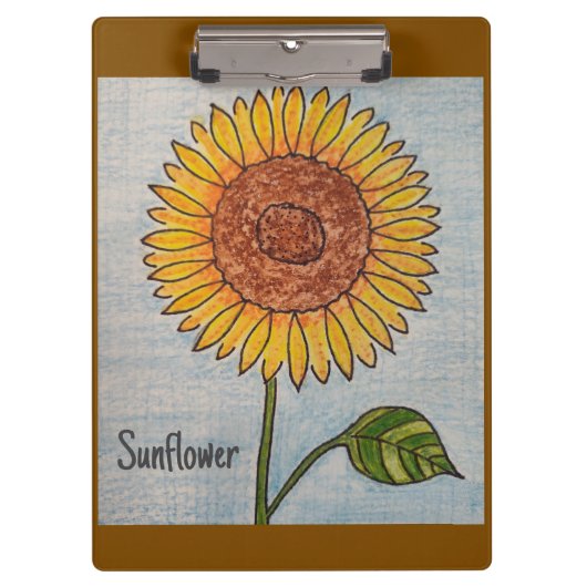 黄色のひまわりクリップボード クリップボード (正面)