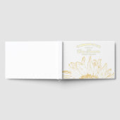 黄色のひまわりグラフィックお祝い・オブ・ライフ ゲストブック (全面)