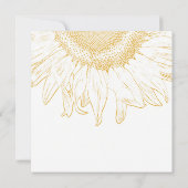 黄色のひまわりグラフィック結婚発表 案内状 (裏面)