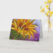黄色のひまわりグリーティングカード カード (黄色い花)