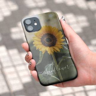黄色のひまわりケースを閉じる iPhone 11 ケース