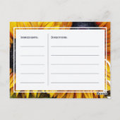 黄色のひまわりシックな海軍の花嫁になるレシピ ポストカード (裏面)