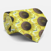 黄色のひまわりタイ ネクタイ (ロール)