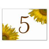 黄色のひまわりテーブル番号 テーブルナンバー (正面)