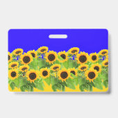 黄色のひまわりバッジ バッジ (裏面)