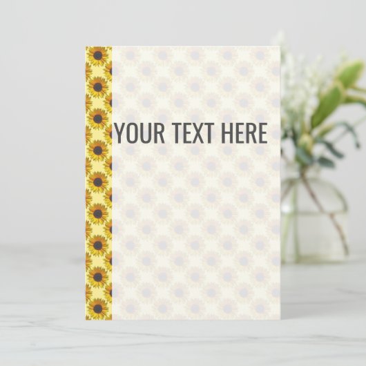 黄色のひまわりパターン発表 案内状 (スタンド正面)