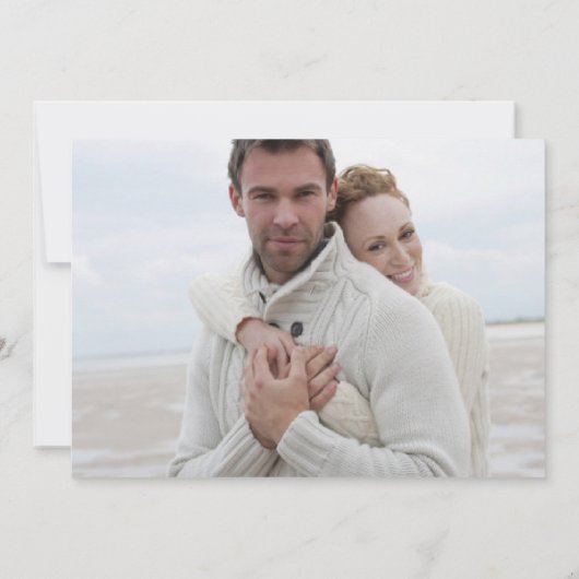 黄色のひまわりフラット日付カードを保存 セーブザデート (裏面)