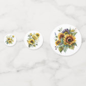 黄色のひまわりブーケ コンフェッティ (裏面)