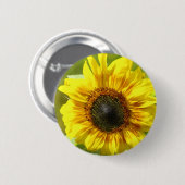黄色のひまわりボタン 缶バッジ (正面&裏面)