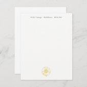 黄色のひまわり便箋 招待状 (正面/裏面)