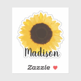 黄色のひまわり名 シール