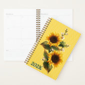 黄色のひまわり年 プランナー手帳 (ディスプレー)