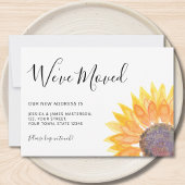 黄色のひまわり引っ越しました移動 案内状