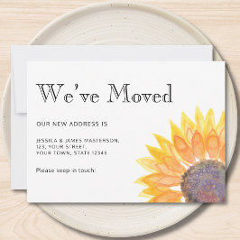 黄色のひまわり引っ越しました移動 案内状