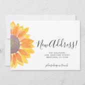 黄色のひまわり新住所の移動 案内状 (正面)
