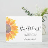 黄色のひまわり新住所の移動 案内状 (スタンド正面)