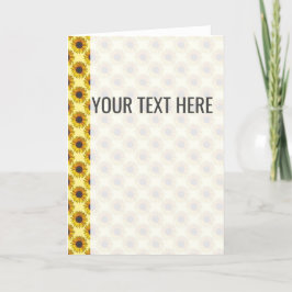 黄色のひまわり柄のお知らせ 案内状